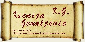 Ksenija Gemaljević vizit kartica